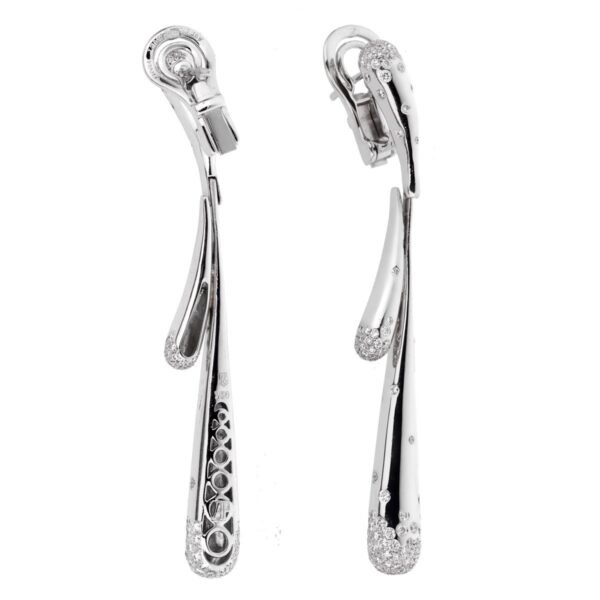 Audemars Piguet White Gold Diamond Drop Earrings - Image 2