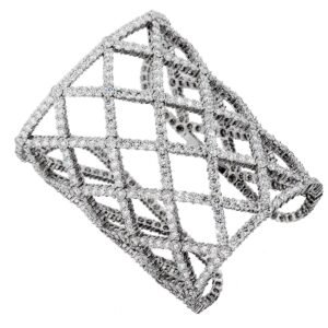 Boucheron 64.47ct Weave Diamond White Gold Cuff