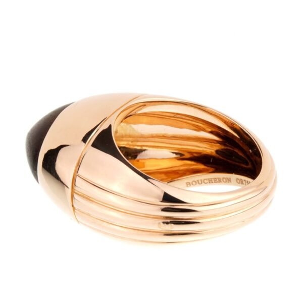 Boucheron Limited Edition 18k Rose Gold Wood Ring Sz 5 1/2 - Image 2