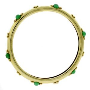 Boucheron Paris Emerald Gold Slip On Bangle