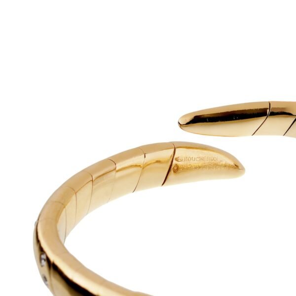 Boucheron Vintage Yellow Gold Diamond Cuff Bracelet - Image 3