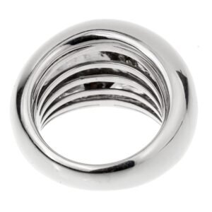 Bucherer Diamond Cocktail White Gold Ring Sz 6 1/2