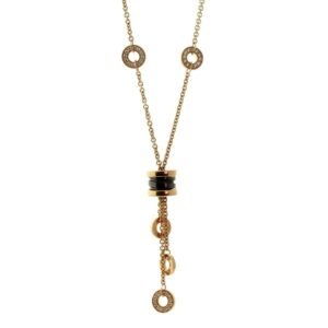 Bulgari BZero1 Ceramic Diamond Gold Necklace