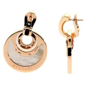 Bulgari Intarsio Rose Gold Diamond Earrings