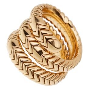 Bulgari Spiga Triple Wrap Yellow Gold Ring