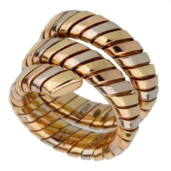 Bulgari Tubogas Tricolor Gold Ring