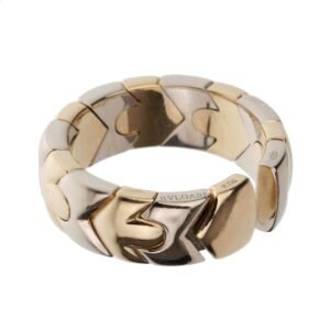 Bvlgari Alveare White & Yellow Gold Vintage Band Ring