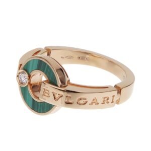 Bvlgari Malachite Rose Gold Diamond Ring