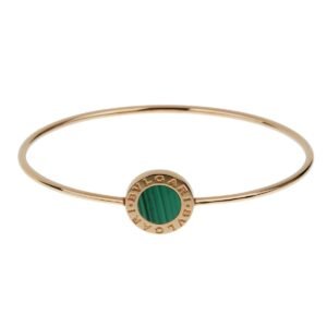 Bvlgari Bvlgari Malachite Rose Gold Small Bangle Bracelet