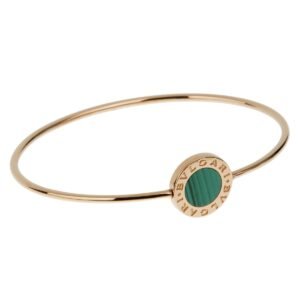 Bvlgari Bvlgari Malachite Rose Gold Small Bangle Bracelet