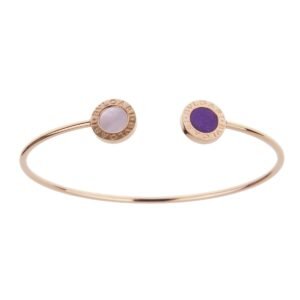 Bvlgari Sugilite Mother of Pearl Cuff Bangle Bracelet