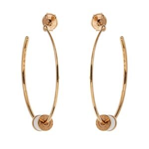 Bvlgari Bzero1 Ceramic Rose Gold Hoop Earrings