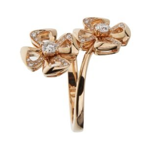 Bvlgari Fiorever Rose Gold Diamond Cocktail Ring