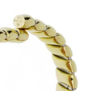 Bvlgari Tubogas Stainless 18k Yellow Gold Cuff Bracelet