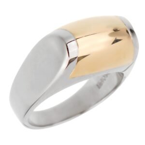 Bvlgari Two Tone Gold Cocktail Ring Sz 5 1/2