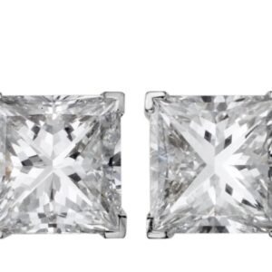 Cartier 1895 Diamond Princess Cut Stud Earrings