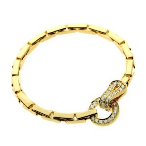 Cartier Agrafe Diamond Gold Bracelet