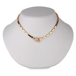 Cartier Agrafe Diamond Gold Necklace