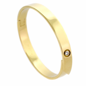 Cartier Anniversary Diamond Gold Bangle Bracelet