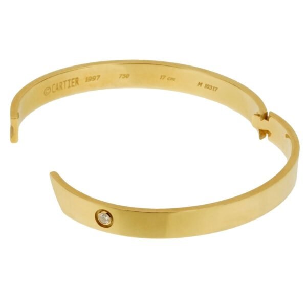 Cartier Anniversary Diamond Yellow Gold Bangle Bracelet - Image 3