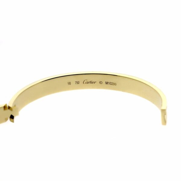 Cartier Anniversary Yellow Gold Diamond Bangle Sz 16 - Image 3