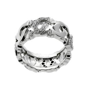 Cartier C Diamond White Gold Ring