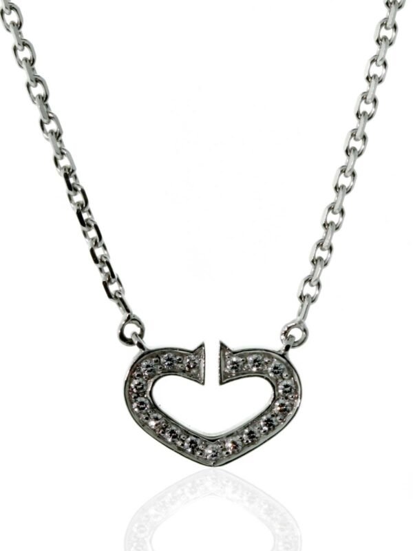 Cartier C Heart Diamond Necklace