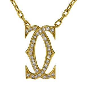 Cartier C de Cartier Gold Diamond Necklace