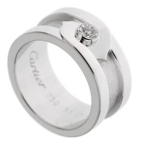 Cartier C de Cartier Vintage White Gold Diamond Solitaire Ring