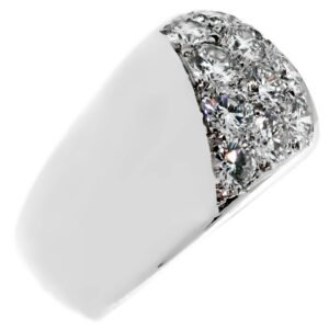 Cartier Diamond 18k White Gold Cocktail Ring