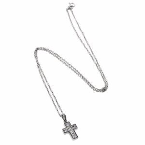 Cartier Diamond Cross Platinum Necklace