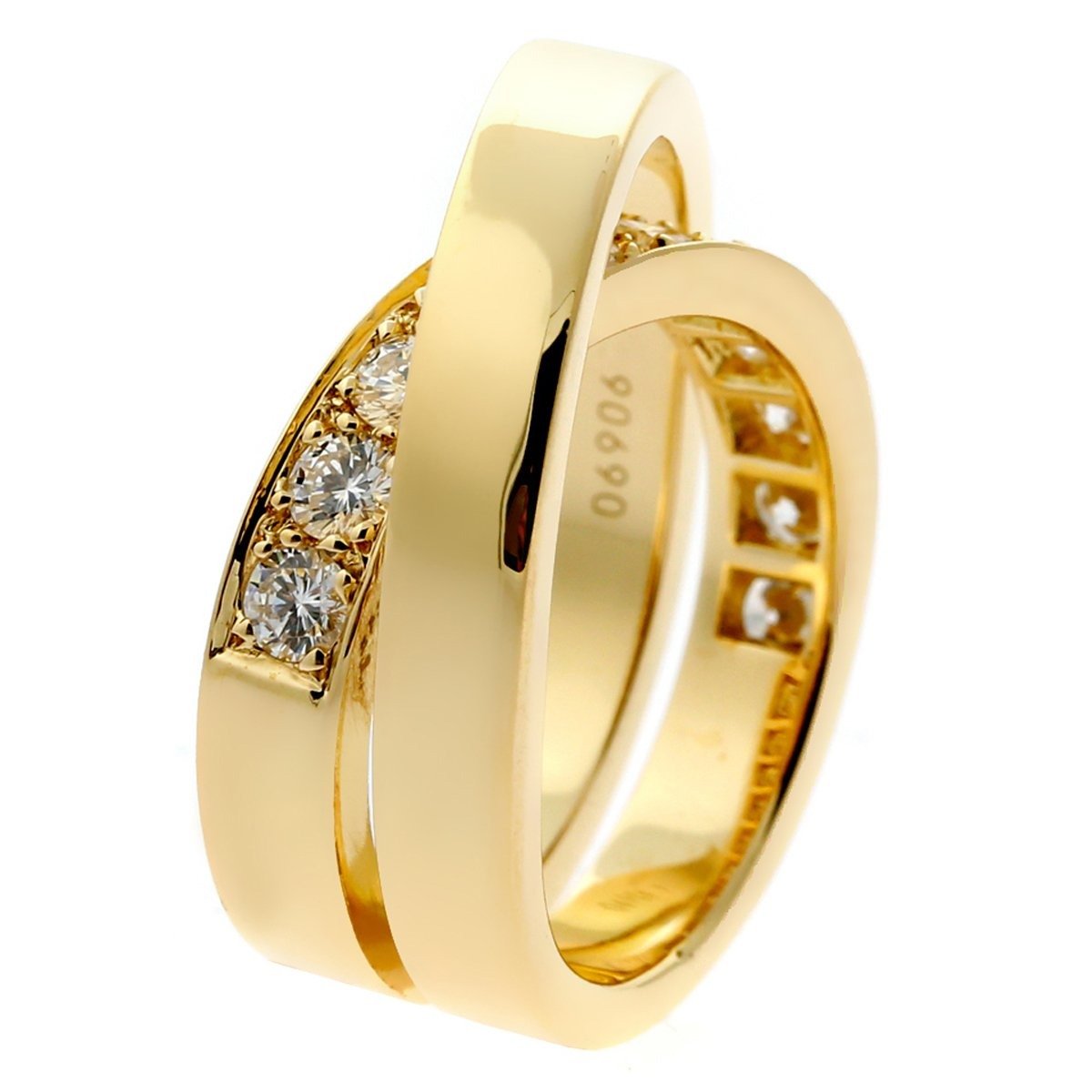 Cartier Diamond Gold Crossover Rin