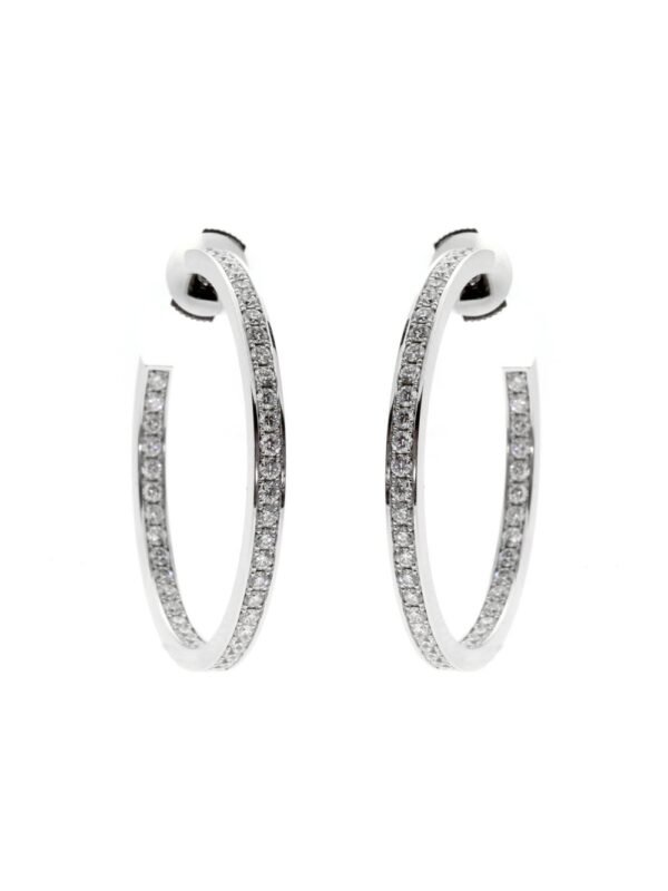 Cartier Diamond Gold Hoop Earrings