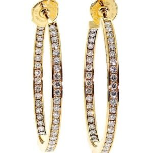 Cartier Diamond Gold Hoop Earrings