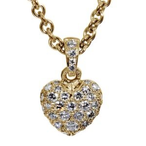 Cartier Diamond Heart Gold Necklace