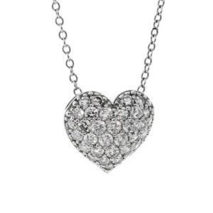 Cartier Diamond Heart Platinum Necklace