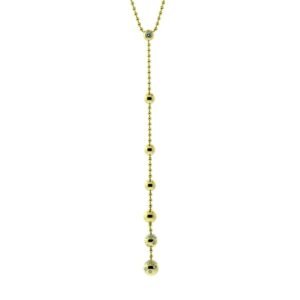 Cartier Diamond Lariat Gold Neckla