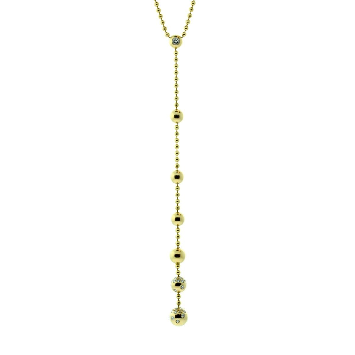 Cartier Diamond Lariat Gold Neckla