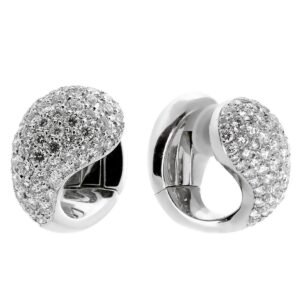 Cartier Diamond Pave Huggy Earrings