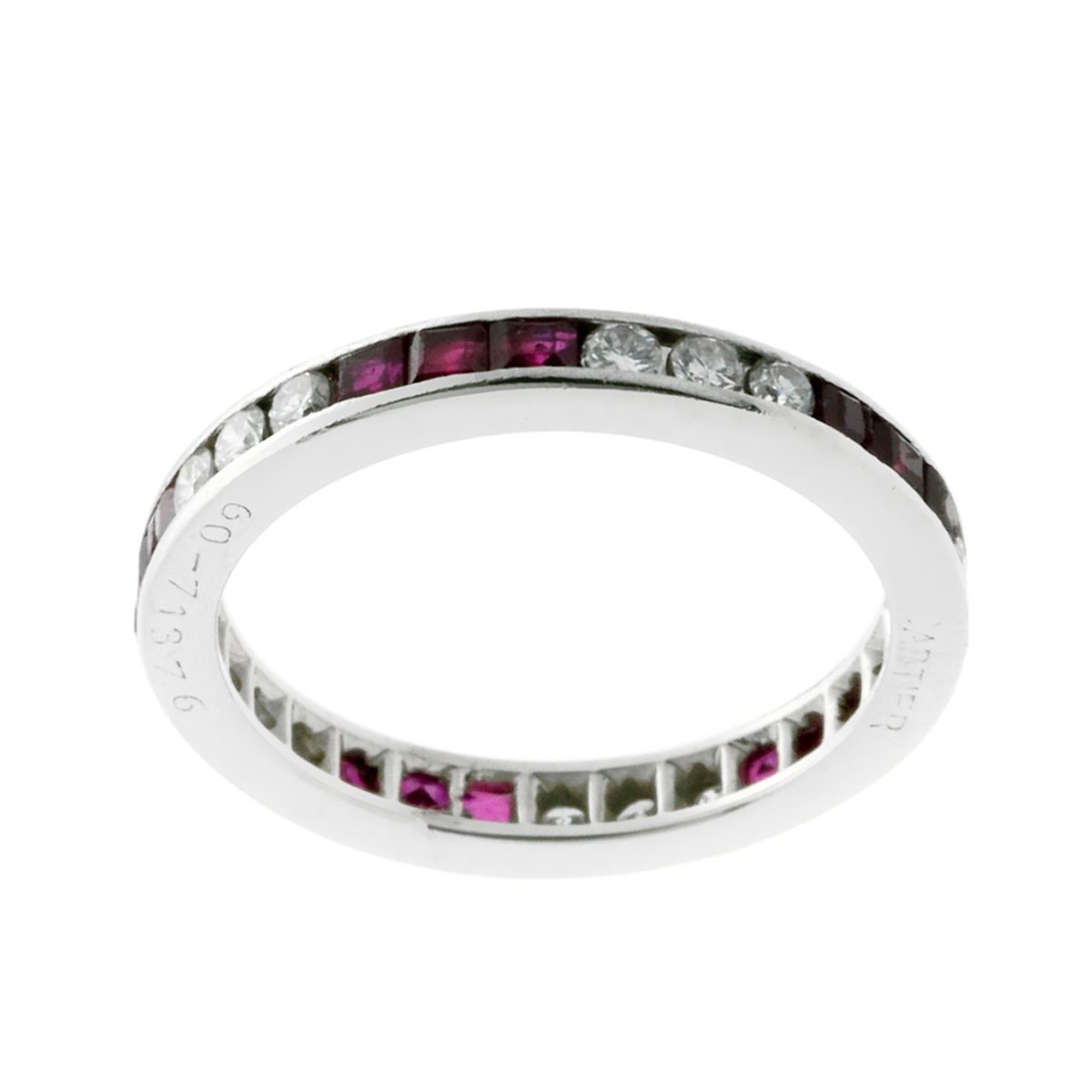 Cartier Diamond Ruby Eternity Plat