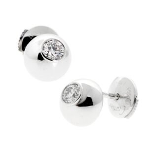 Cartier Diamond Stud White Gold Earrings