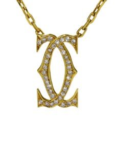 Cartier Double C Diamond Gold Nec