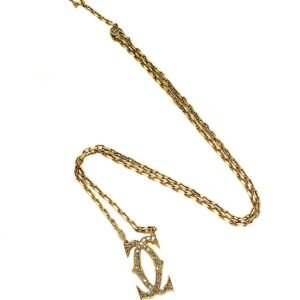 Cartier Double C Diamond Gold Necklace