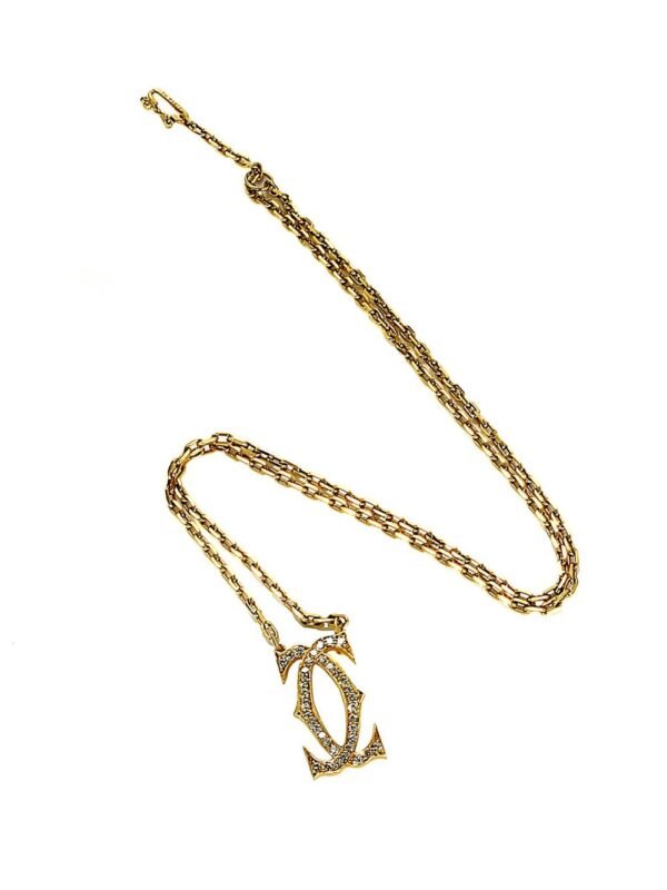 Cartier Double C Diamond Gold Necklace - Image 2