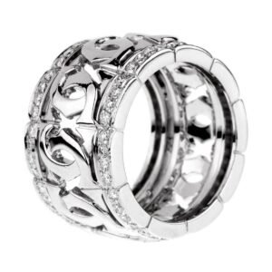 Cartier Double C Diamond White Gold Ring