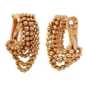 Cartier Draperie 18 Karat Yellow Gold Drop Earrings