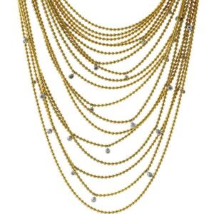 Cartier Draperie de Decollete Diamond Gold Necklace