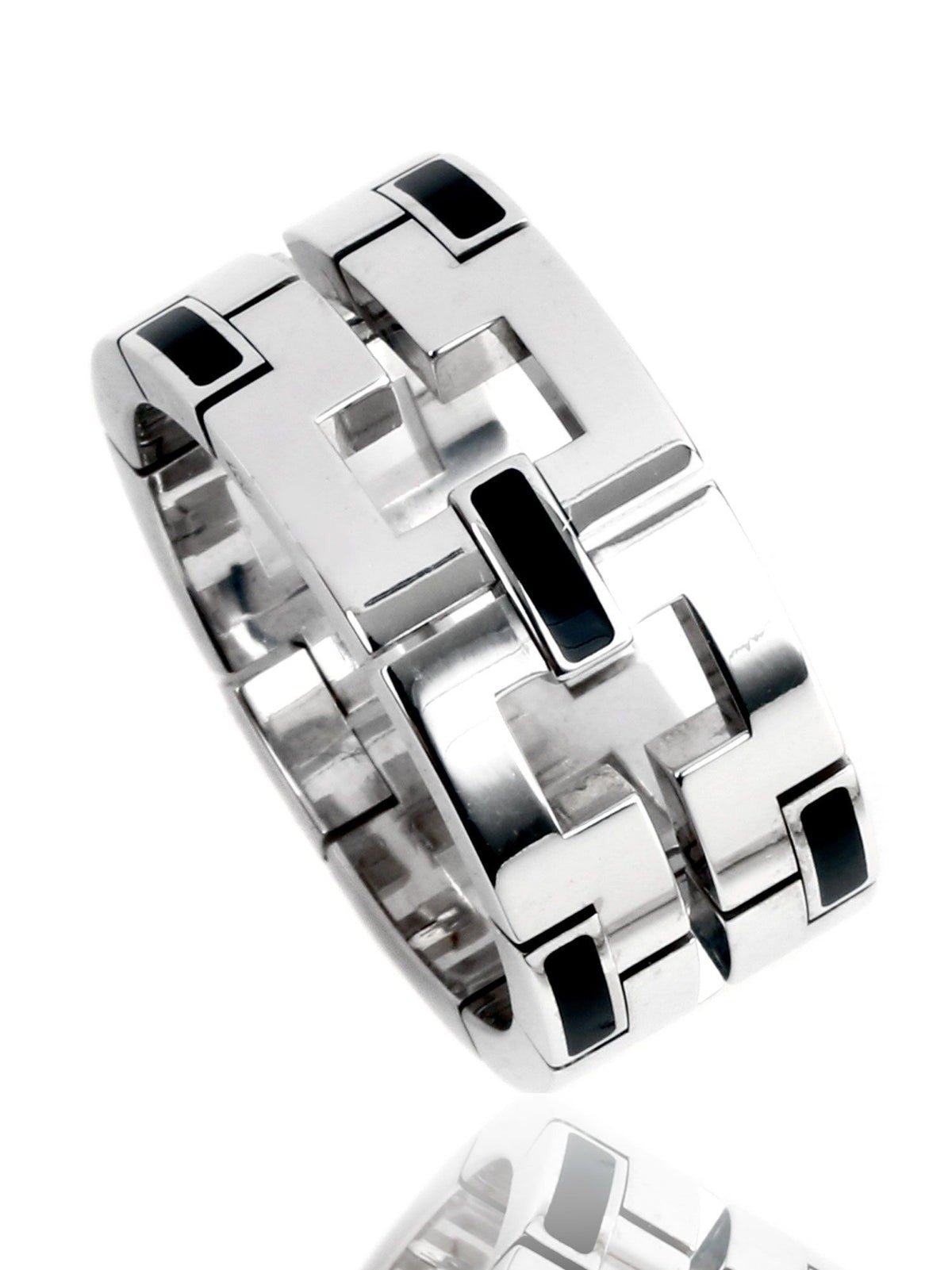 Cartier Enamel Ring 18k White Gold