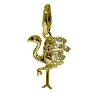 Cartier Flamingo Diamond Gold Charm