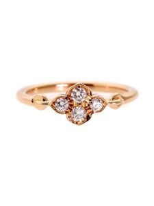 Cartier Flower Diamond Gold Ring